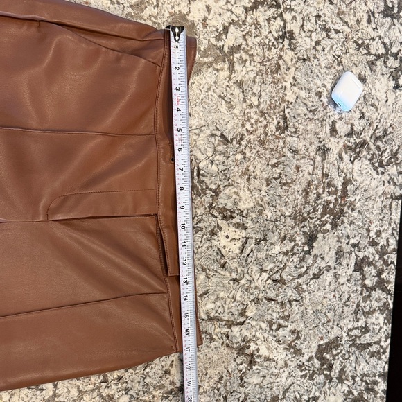 Brown Leather Flared Pants - Picture 11 of 12